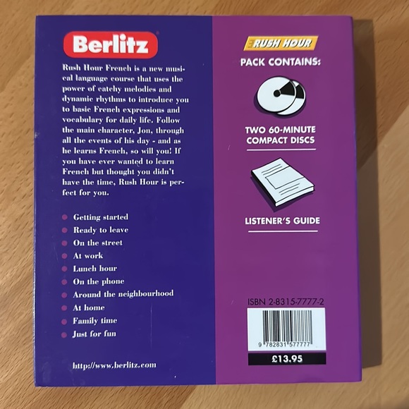 Berltiz Rush Hour Learn to speak French. 2 CDs with a booklet. - Picture 2 of 7